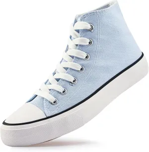 rosyclo Women's High Top Canvas Sneakers Fashion Lace-up Classic Casual Walking Shoes