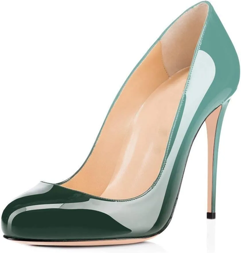 Round Toe Women Stiletto High Heel Dress Pump Closed Toe Shoe Closed Office Special Dressy Casua Wedding Pump Shoes
