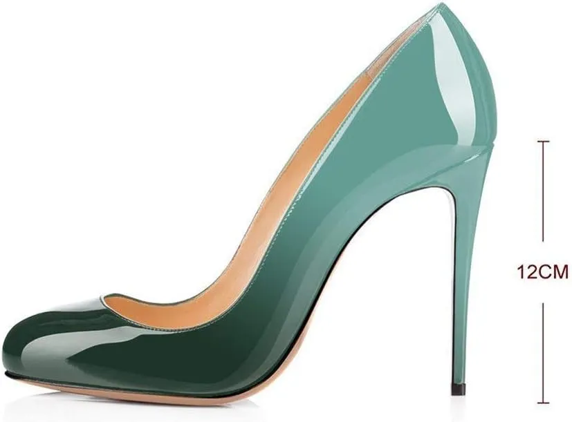 Round Toe Women Stiletto High Heel Dress Pump Closed Toe Shoe Closed Office Special Dressy Casua Wedding Pump Shoes