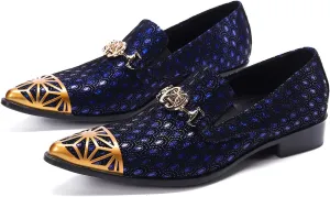 Santimon Mens Luxury Loafers Velvet Sparkle Feather Designer Slip On Classic Tuxedo Golden Cap Formal Wedding Party Dress Shoes