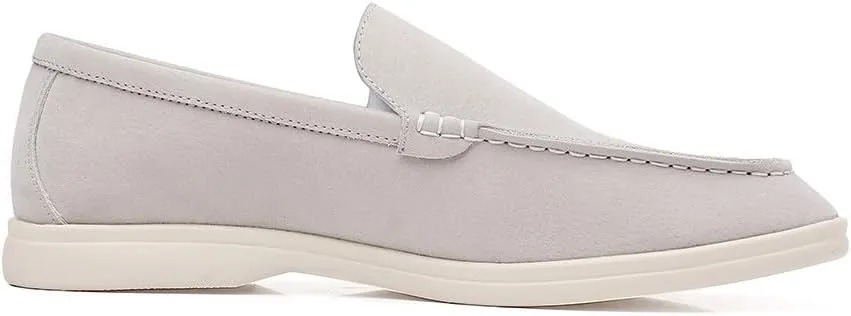 Santimon Men's Suede Loafers Slip-On Casual Dress Shoes Lightweight Walking Moccasins with Comfort Sole for Office Work Daily Travel