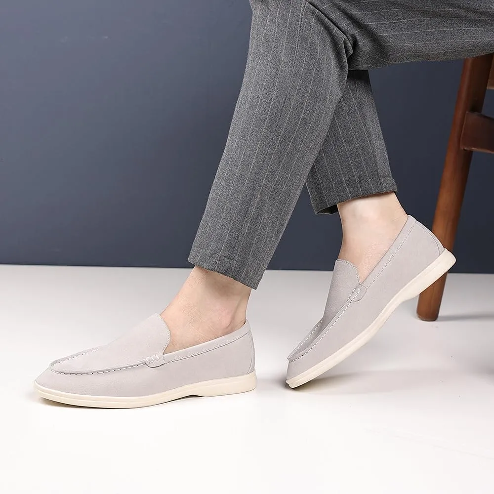Santimon Men's Suede Loafers Slip-On Casual Dress Shoes Lightweight Walking Moccasins with Comfort Sole for Office Work Daily Travel