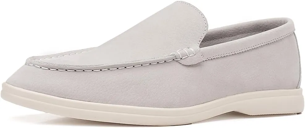 Santimon Men's Suede Loafers Slip-On Casual Dress Shoes Lightweight Walking Moccasins with Comfort Sole for Office Work Daily Travel