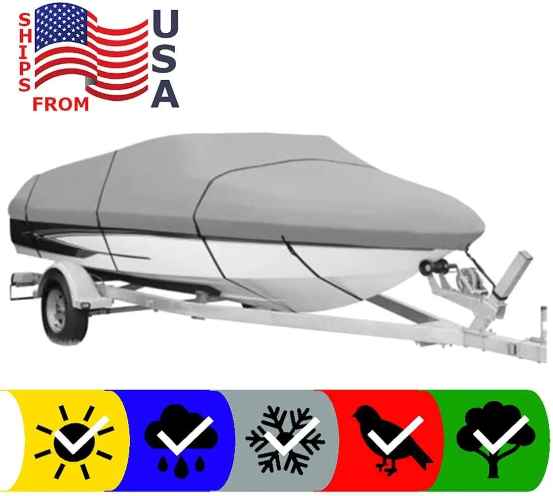 SBU Boat Cover Compatible for Lowe 170 Jon BASS Striker 1996 All Weather Protection