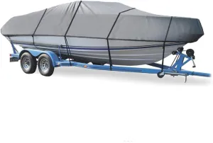 SBU Grey Boat Cover Compatible for MAXUM 2000 SCL, Trailering Storage Mooring