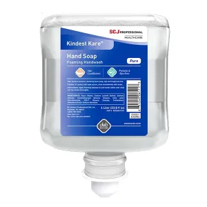 SC Johnson Professional Kindest Kare Pure Foaming Handwash 1L, Perfume-Free and Dye-Free Soap for Professional Use, 6-Pack x 1L Cartridge Refills for Manual Dispensers