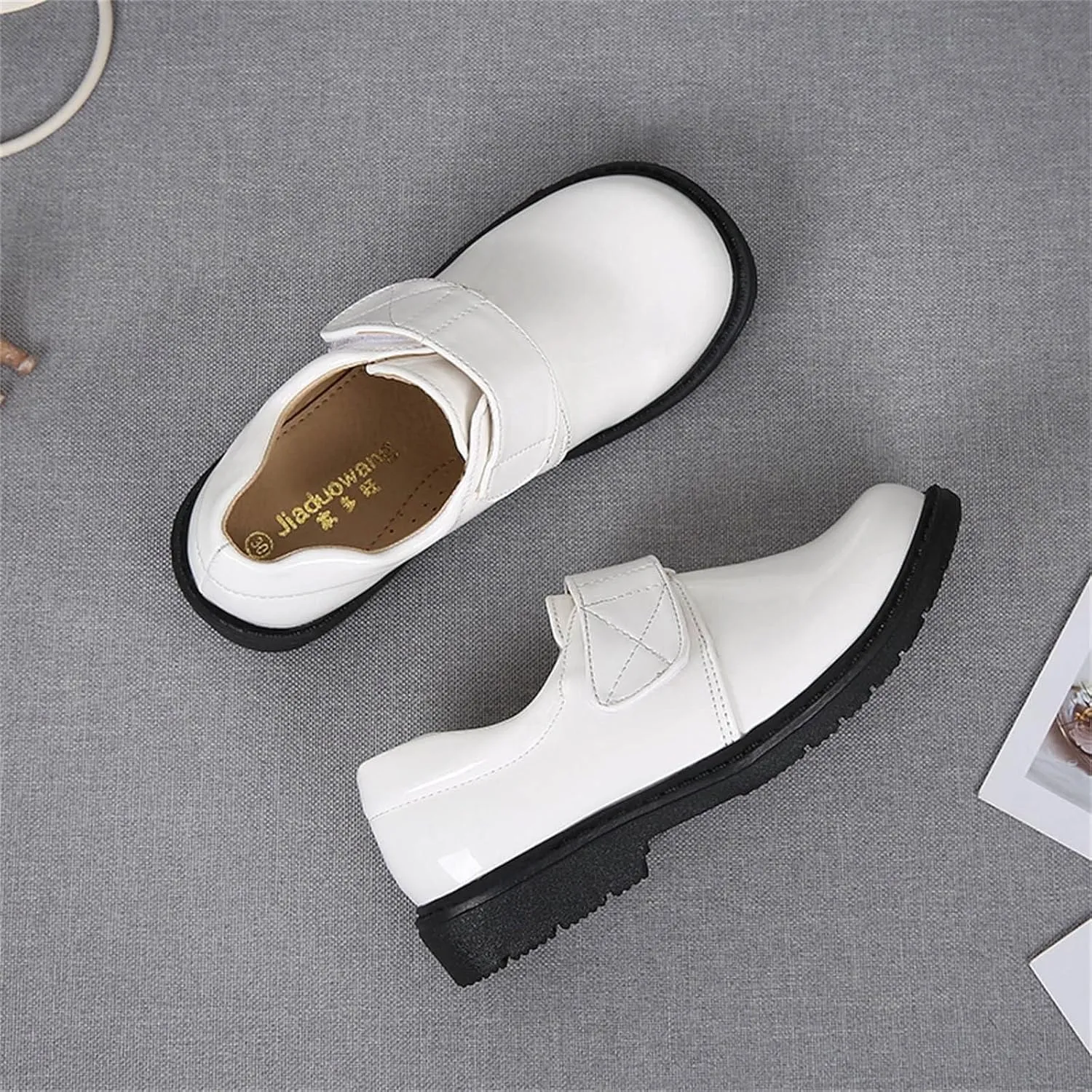 School Shoes for Boys Kids Dress Shoes Thick Bottom Leather Birthday Wedding Stage Dressy Loafers Comfy Oxford