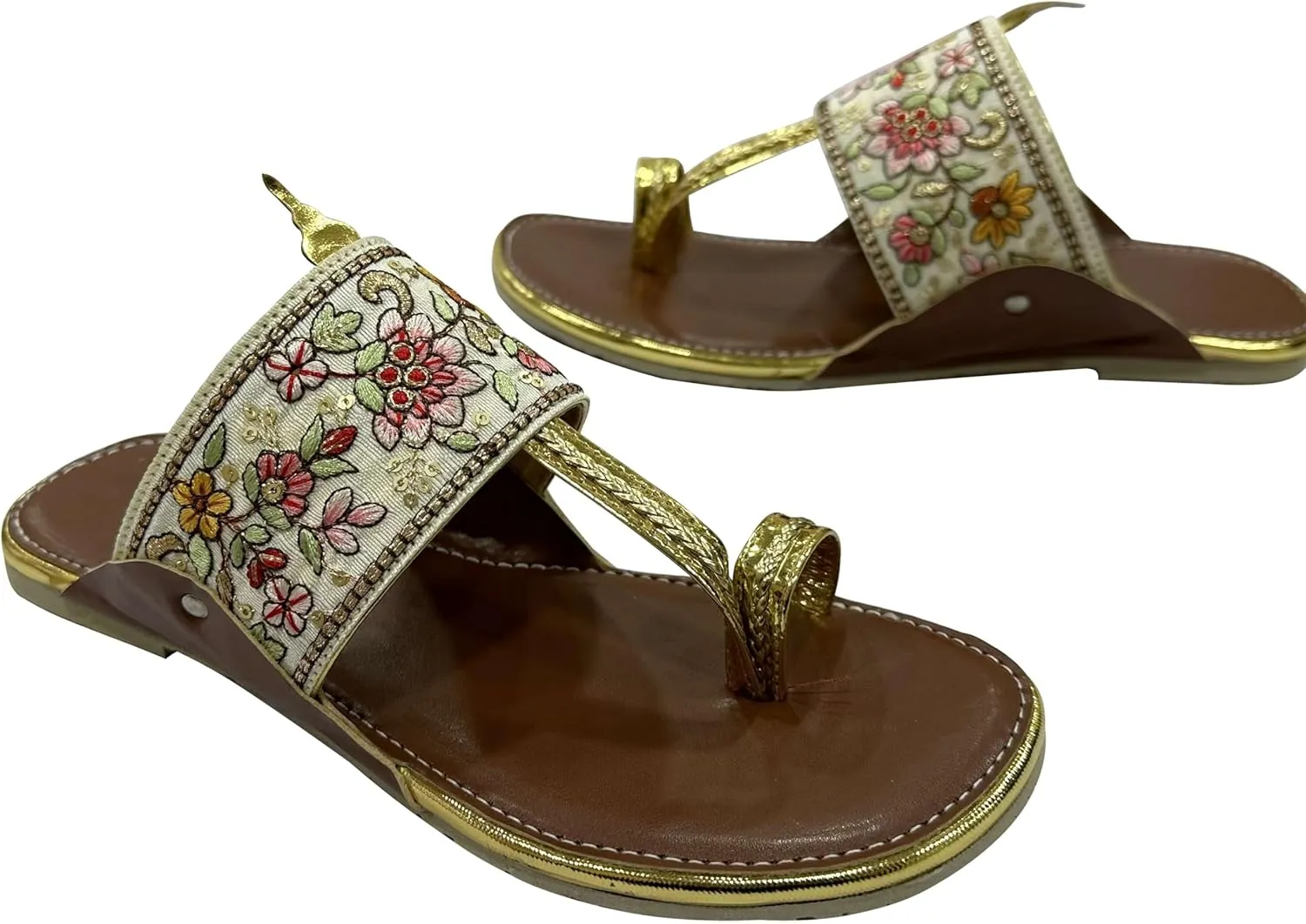 Shoe Bazar Women's Flat Sandals Casual Mojaris Ethnic Kolapuri Slippers