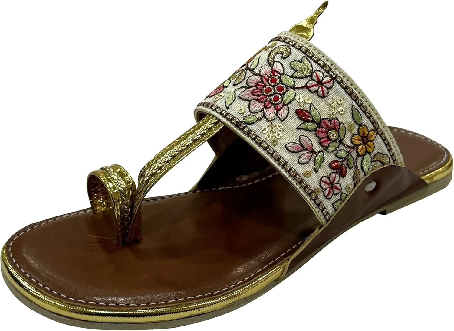Shoe Bazar Women's Flat Sandals Casual Mojaris Ethnic Kolapuri Slippers