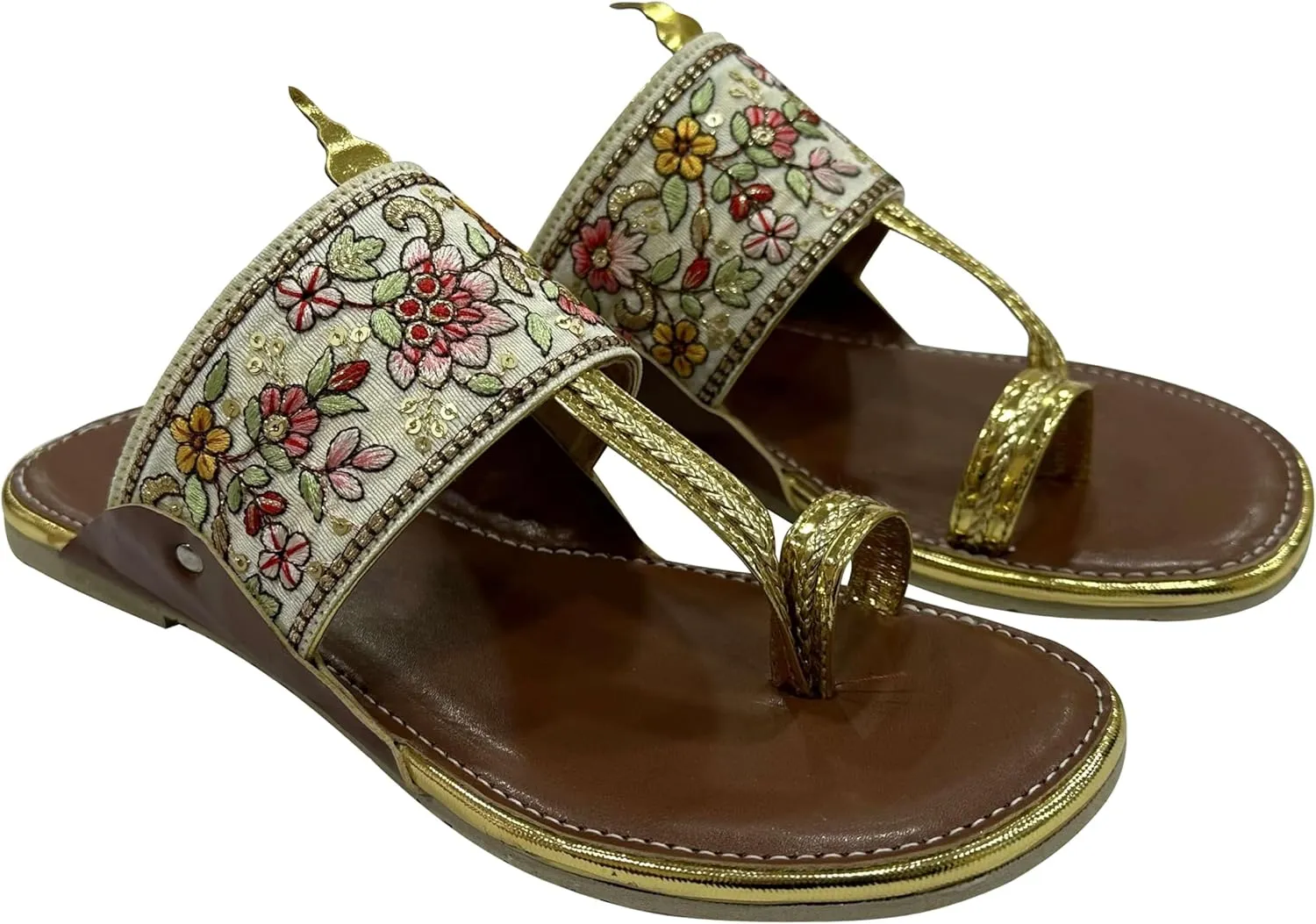 Shoe Bazar Women's Flat Sandals Casual Mojaris Ethnic Kolapuri Slippers