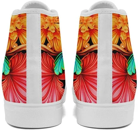 Skull High Tops Canvas Shoes for Men Women Classic Lace Up Gothic Fashion Sneaker Street Casual Canvas Sneakers