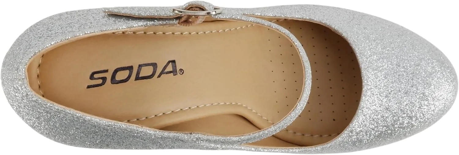 Soda “Ayden” ~ Women Mary Jane Ankle Strap Cushion High Heel Pump Shoe