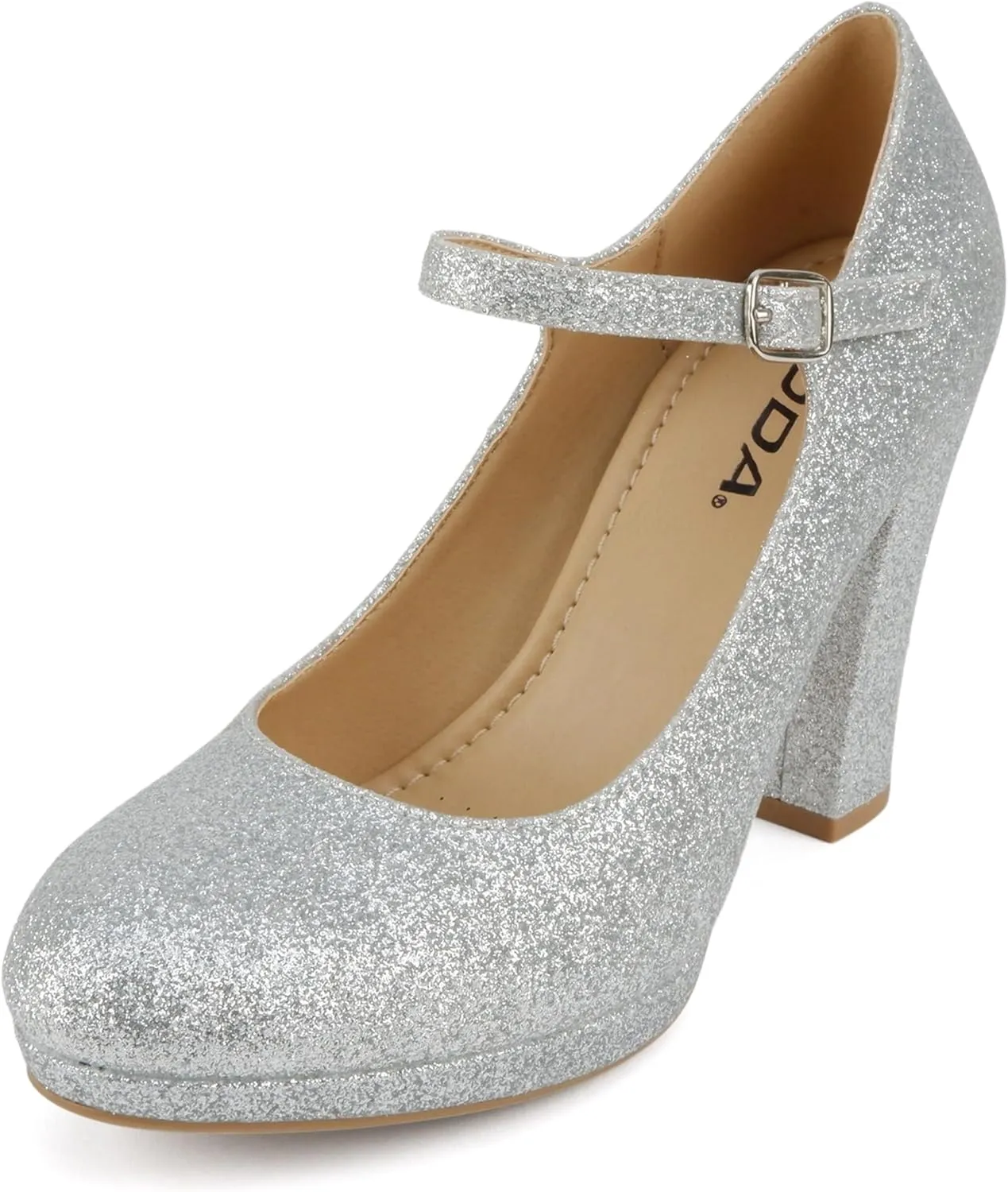Soda “Ayden” ~ Women Mary Jane Ankle Strap Cushion High Heel Pump Shoe