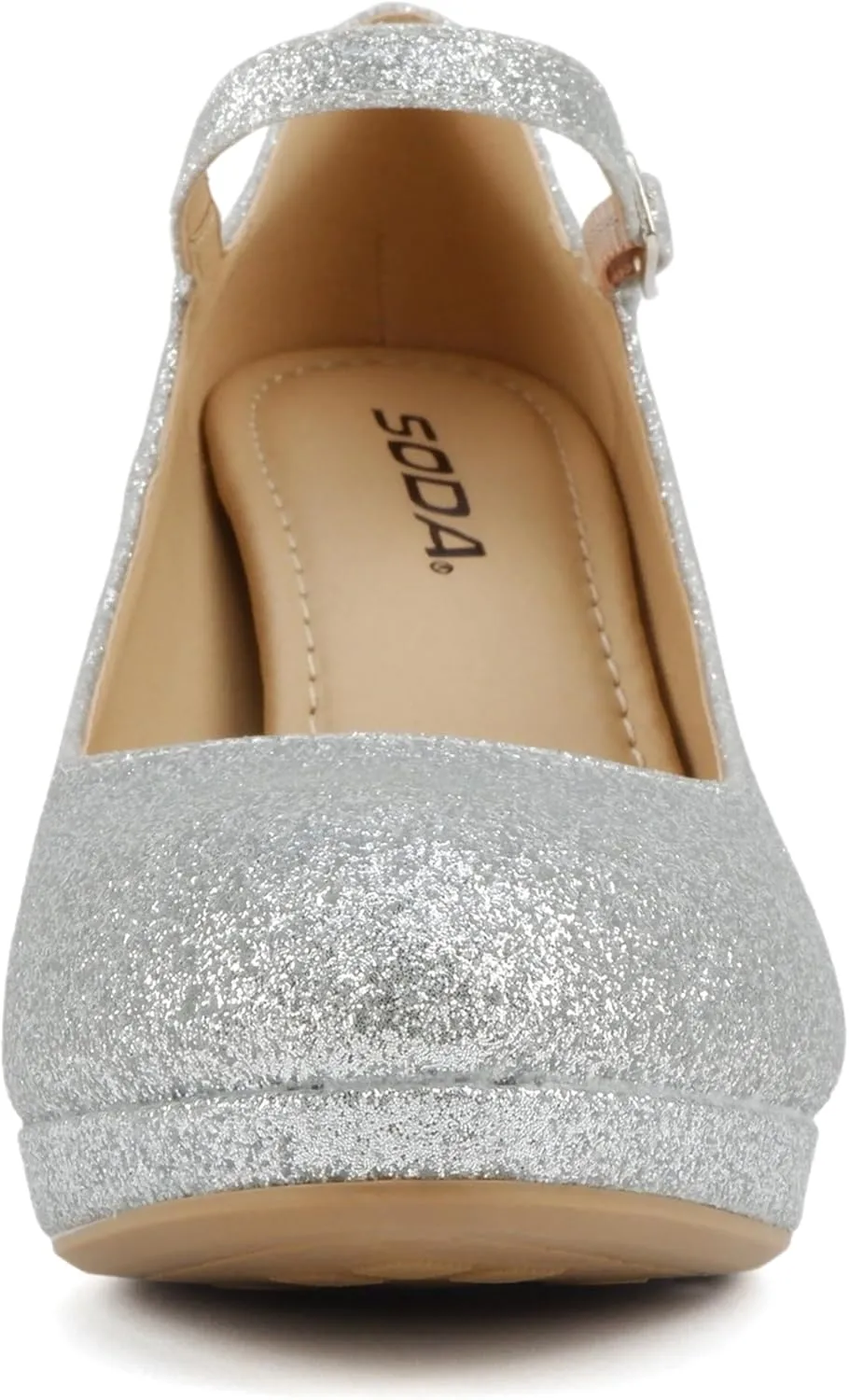 Soda “Ayden” ~ Women Mary Jane Ankle Strap Cushion High Heel Pump Shoe