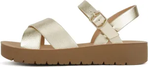 Soda CHESTER ~ Women Flat Sandals Flatform Ankle Buckle Criss Cross Band Straps Sandals Shoes