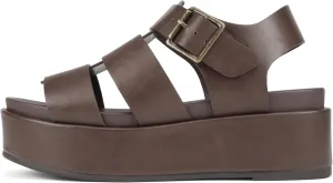 Soda "Bossi ~ Women Round Toe Flatform Fisherman Wedge Sandals with Adjustable Buckle