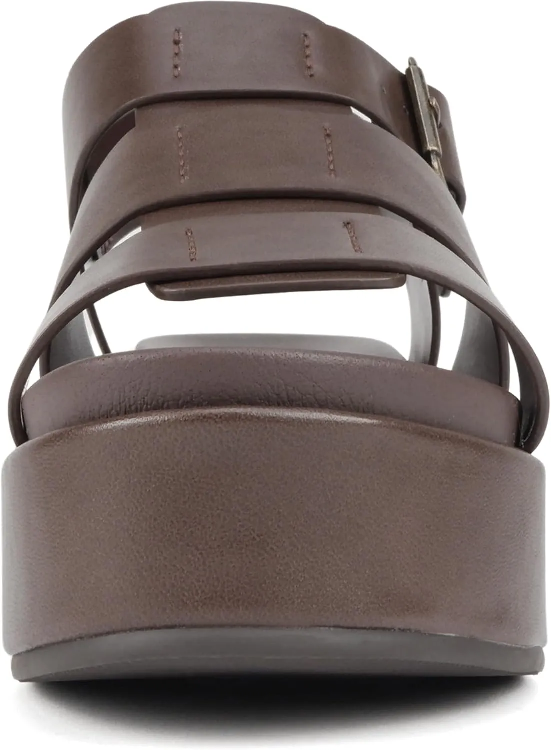Soda "Bossi ~ Women Round Toe Flatform Fisherman Wedge Sandals with Adjustable Buckle