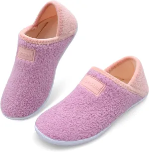 Spesoul Fuzzy House Slippers for Women Men Indoor Closed Back Lightweight Cozy Faux Furry Lining Barefoot House Shoes Slipper Socks for Bedroom Home Office Yoga Outdoor Walking Shoes