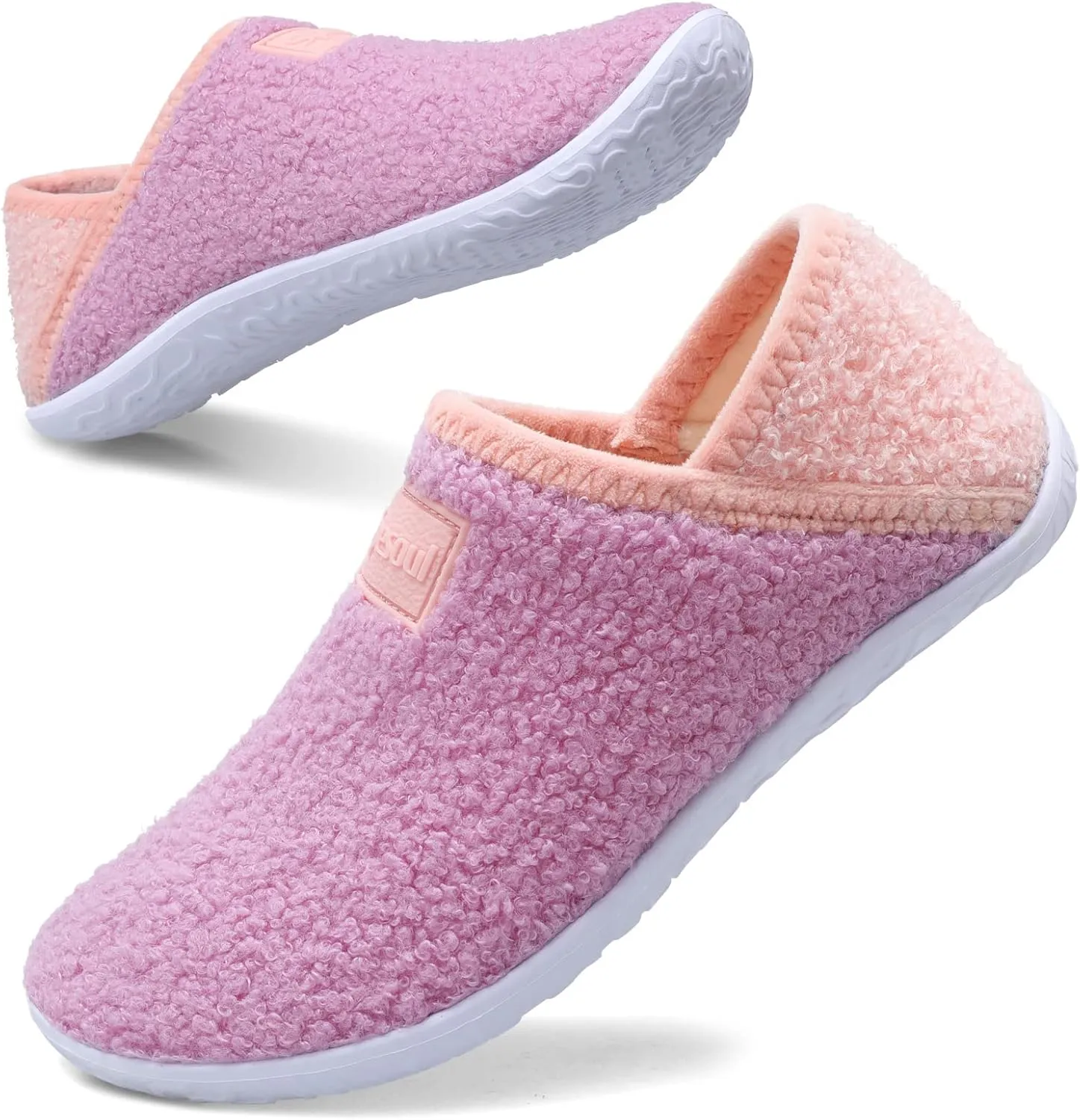 Spesoul Fuzzy House Slippers for Women Men Indoor Closed Back Lightweight Cozy Faux Furry Lining Barefoot House Shoes Slipper Socks for Bedroom Home Office Yoga Outdoor Walking Shoes