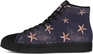 Starfish Shoes for Men Women High Top Canvas Sneakers Lace Up Casual Walking Shoes Gifts for Papa Mama
