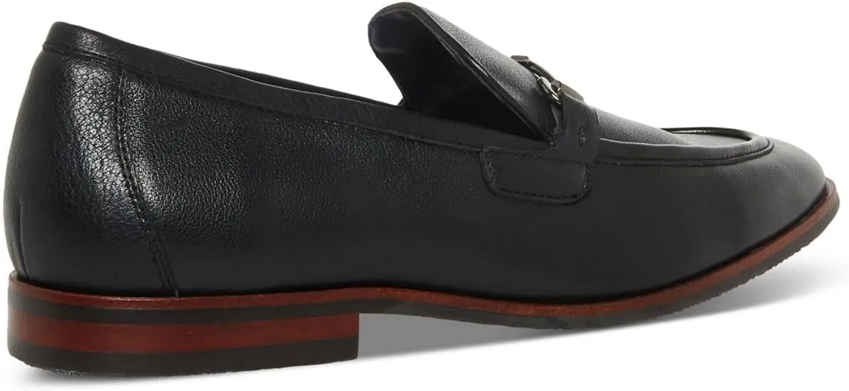 Steve Madden Mens Caspin Leather Round Toe Loafers