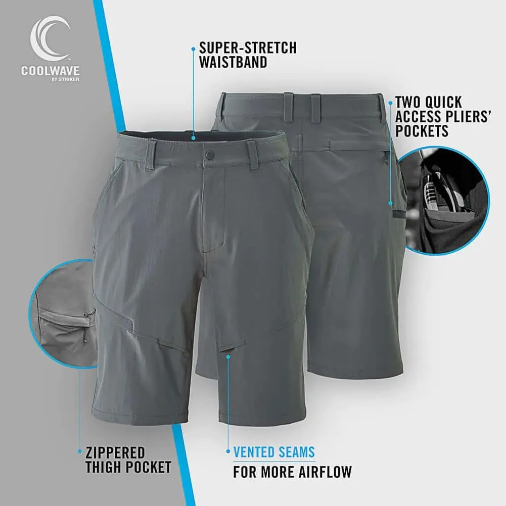 Striker Men's Tournament Rugged Medium Light UPF 50  Breathable Moisture-Wicking Outdoor Active Casual Fishing Shorts
