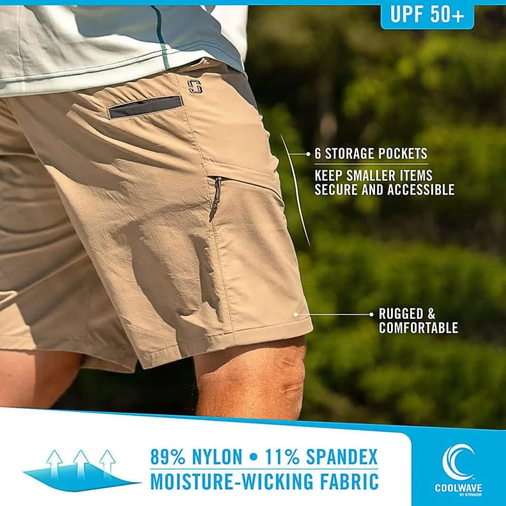 Striker Men's Tournament Rugged Medium Light UPF 50  Breathable Moisture-Wicking Outdoor Active Casual Fishing Shorts