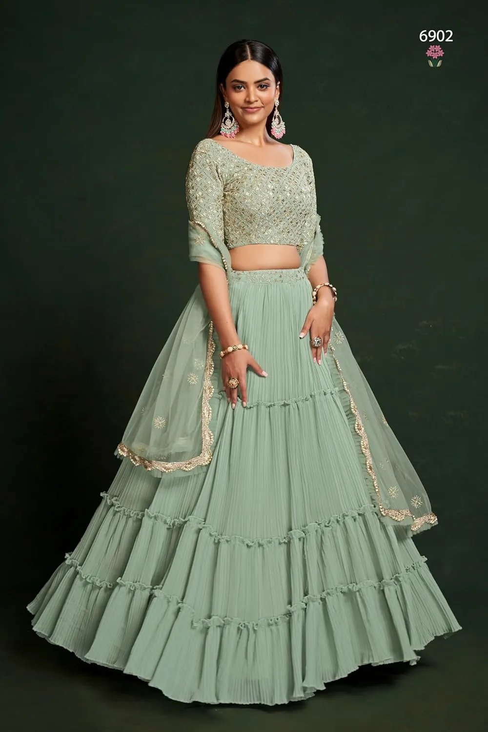 Stylish Bollywood Designer Stitched Lehegha Choli Indian Wediing Wear Heavy Choli for Women