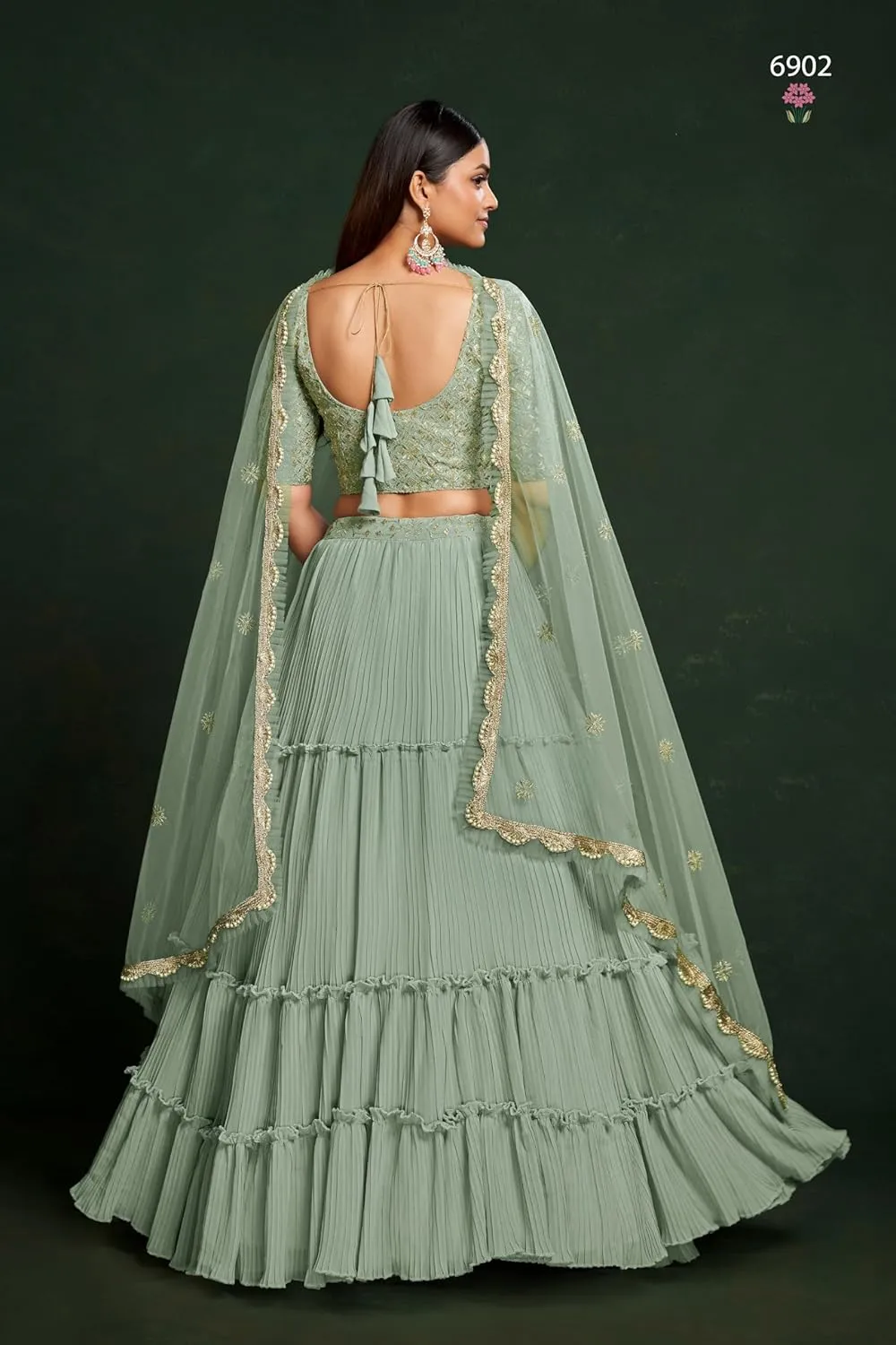 Stylish Bollywood Designer Stitched Lehegha Choli Indian Wediing Wear Heavy Choli for Women