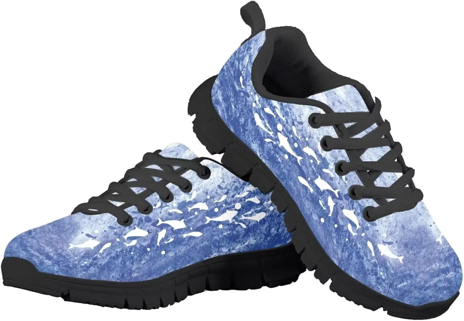 Stylish Breathable Tennis Sneakers Indoor Anti-Skid Shoes for Boys Girls Lightweight Cozy Rubber Sole Anti-Skid Shoes for Travel US Little Kid 11-13 Big Kid 1-5 Black Sole
