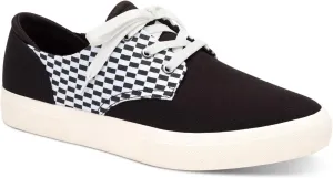 SUN STONE Mens Kiva Canvas Casual and Fashion Sneakers Black 13 Medium (D), Checkerboard
