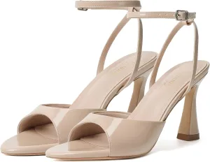 Susanny High Heels for Women Pointed Open Toe Strappy Chunky Block Heels Ankle Strap Stiletto Kitten Heeled Sandals Wedding Bridal Party Prom Sexy Dress Shoes