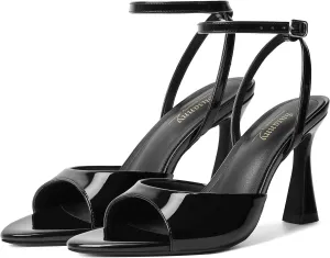 Susanny High Heels for Women Pointed Open Toe Strappy Chunky Block Heels Ankle Strap Stiletto Kitten Heeled Sandals Wedding Bridal Party Prom Sexy Dress Shoes