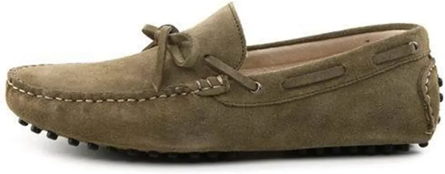TDA Men's New Knot Suede Driving Loafers Penny Boat Shoes