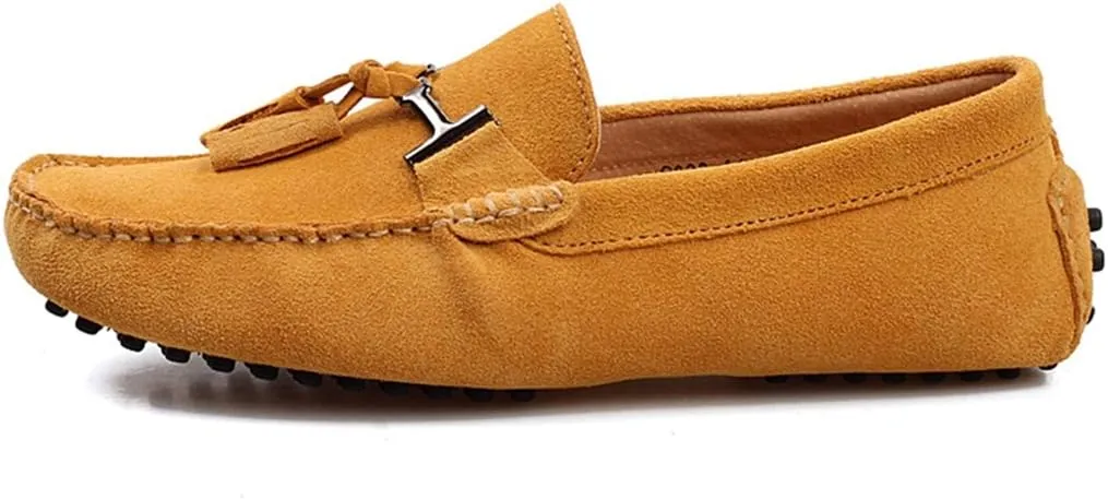 TDA Men's New Tassel Suede Driving Loafers Penny Boat Shoes