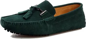 TDA Men's New Tassel Suede Driving Loafers Penny Boat Shoes