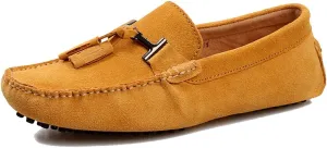 TDA Men's New Tassel Suede Driving Loafers Penny Boat Shoes