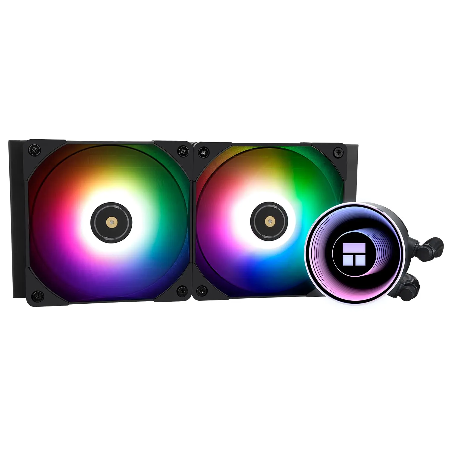 Thermalright Frozen Notte 240 Black ARGB V2 Water Cooling CPU Cooler, 240 Black CPU Cooler Specifications, Double PWM Fans, S-FDB Bearings, Suitable for AMD/AM4 AM5,Intel LGA 1700/1150/1151/1200/2011