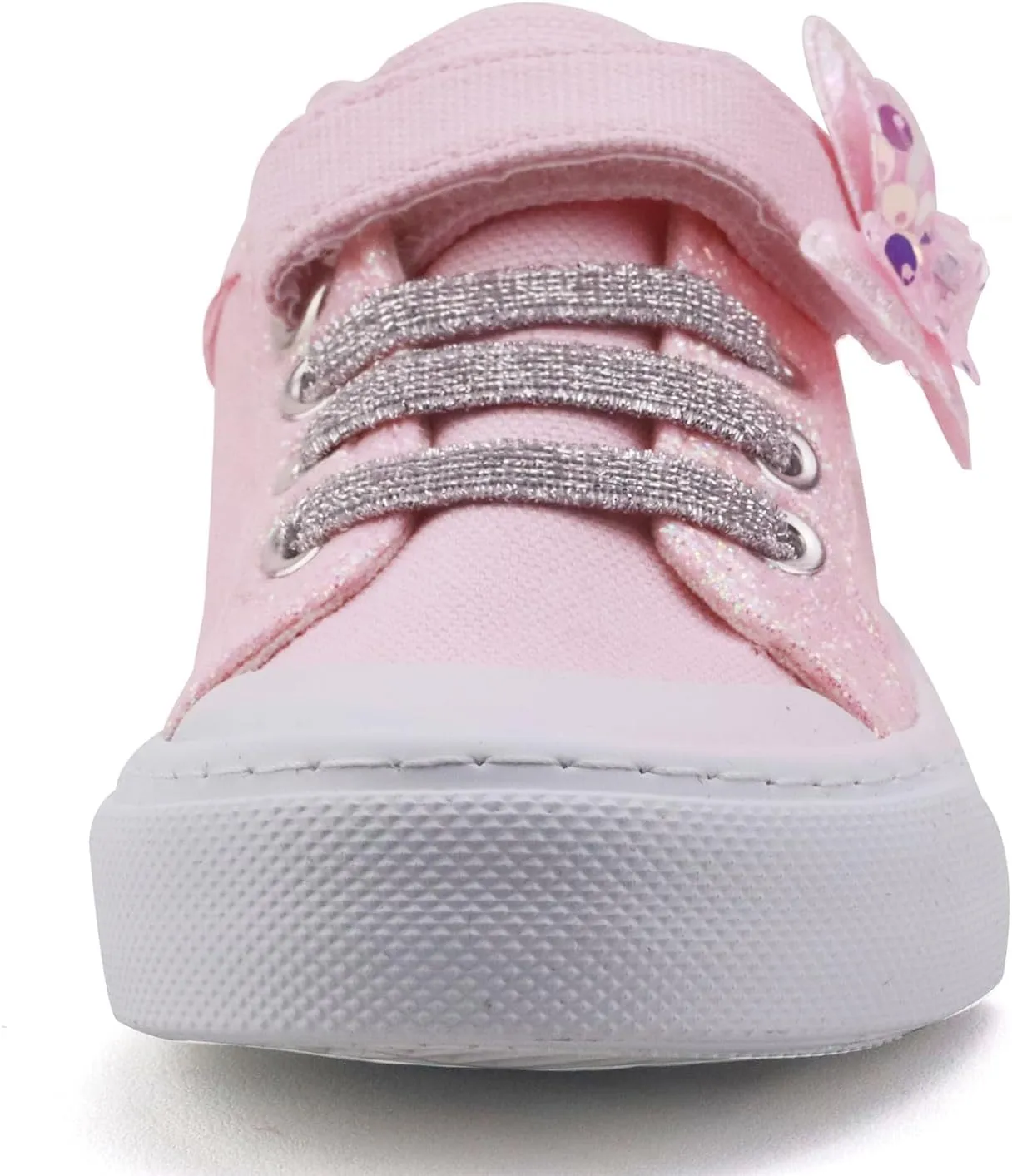 ToandonToddler Kids Sneakers Sparkle Fashion Glitter Sequins Canvas Shoes
