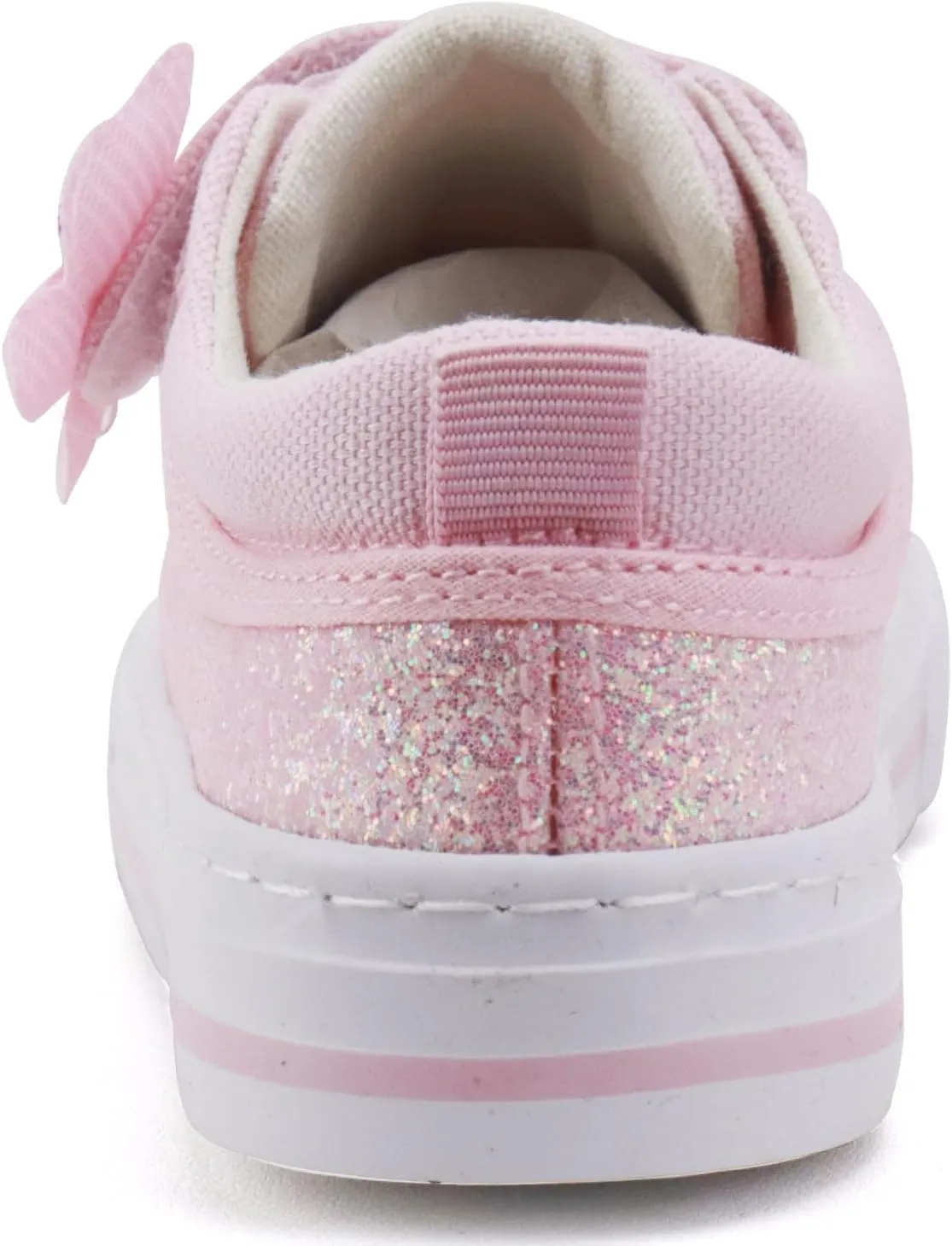 ToandonToddler Kids Sneakers Sparkle Fashion Glitter Sequins Canvas Shoes