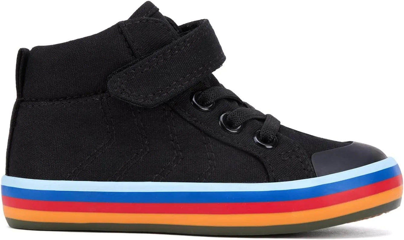 Toddler Boys Girls Walking Shoes High Top Tennis Canvas Sneakers(Infant/Toddler)