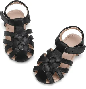 Toddler Girls Sandals Closed Toe Dress Flat Shoes Summer Sandals for Baby Little Kids Girl