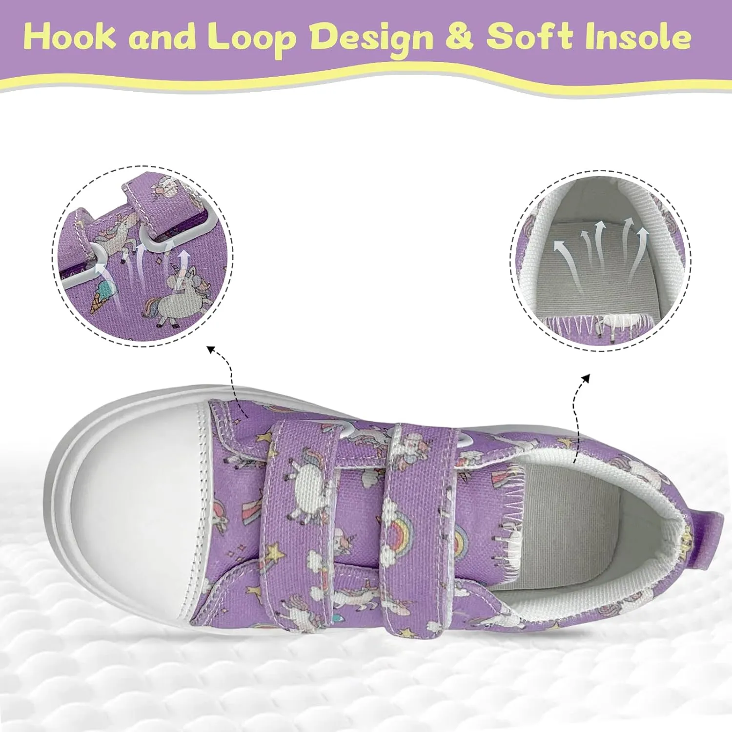 Toddler Shoes for Boys and Girls Low Top Adjustable Strap Kids Canvas Sneakers Walking Running Casual Shoes