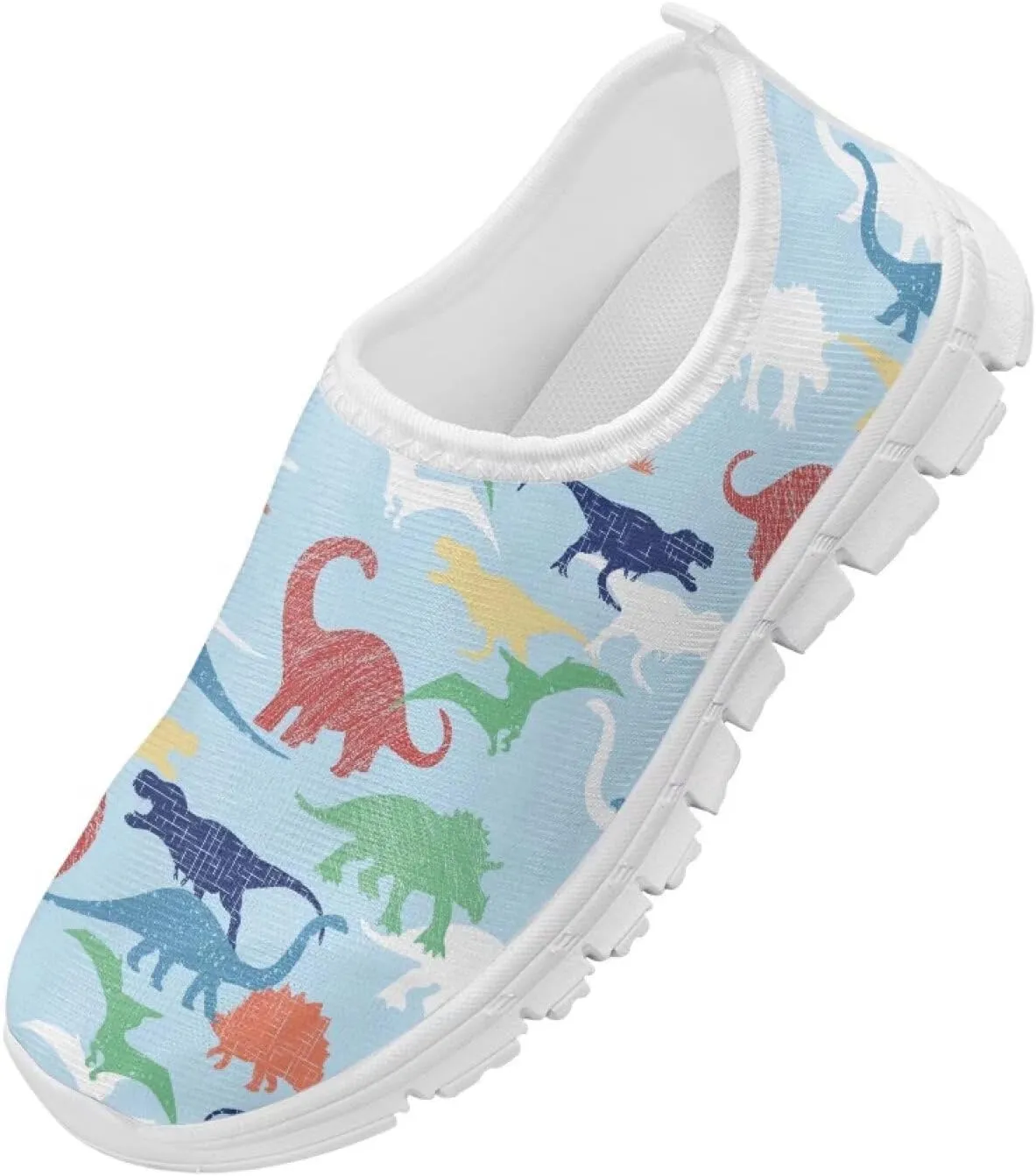 TODIYADDU Soccer Basketball Sports Lover Shoes for Boys Athletic Slip On Sneakers, White