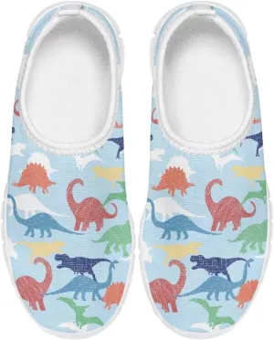 TODIYADDU Soccer Basketball Sports Lover Shoes for Boys Athletic Slip On Sneakers, White
