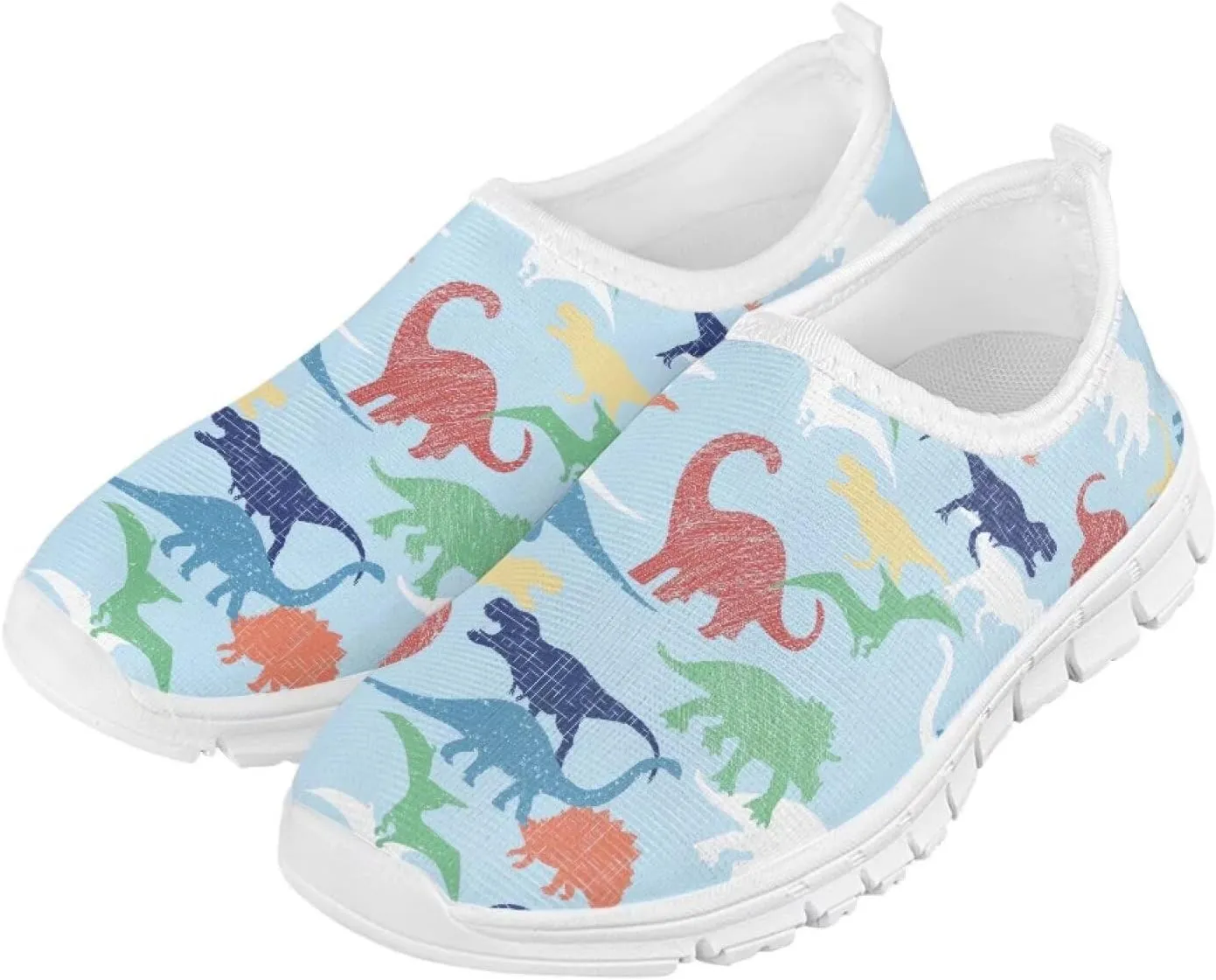 TODIYADDU Soccer Basketball Sports Lover Shoes for Boys Athletic Slip On Sneakers, White