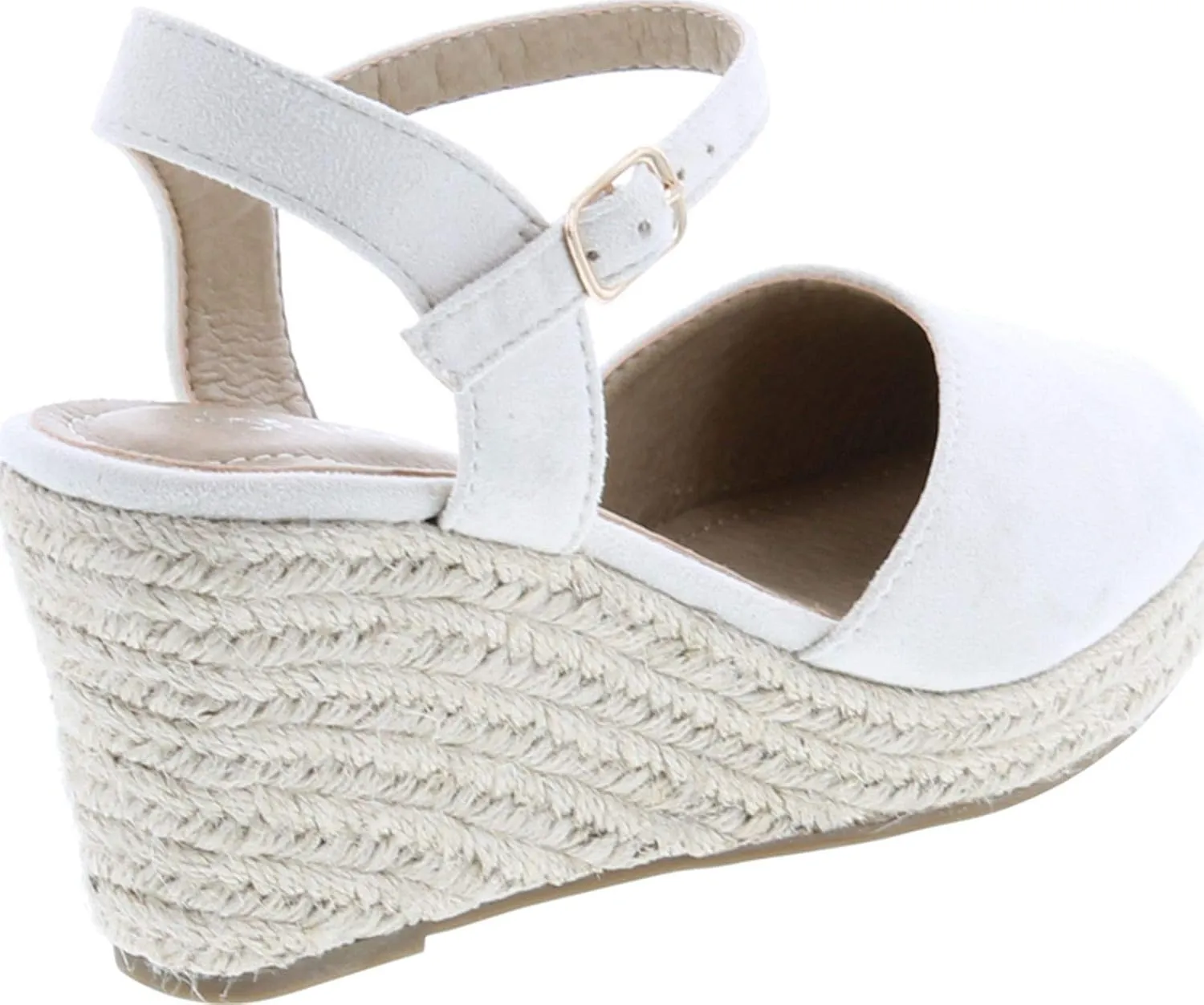 TOP Moda Wishing-5 Women's Closed Toe Buckle Strap Espedrilles Sandals