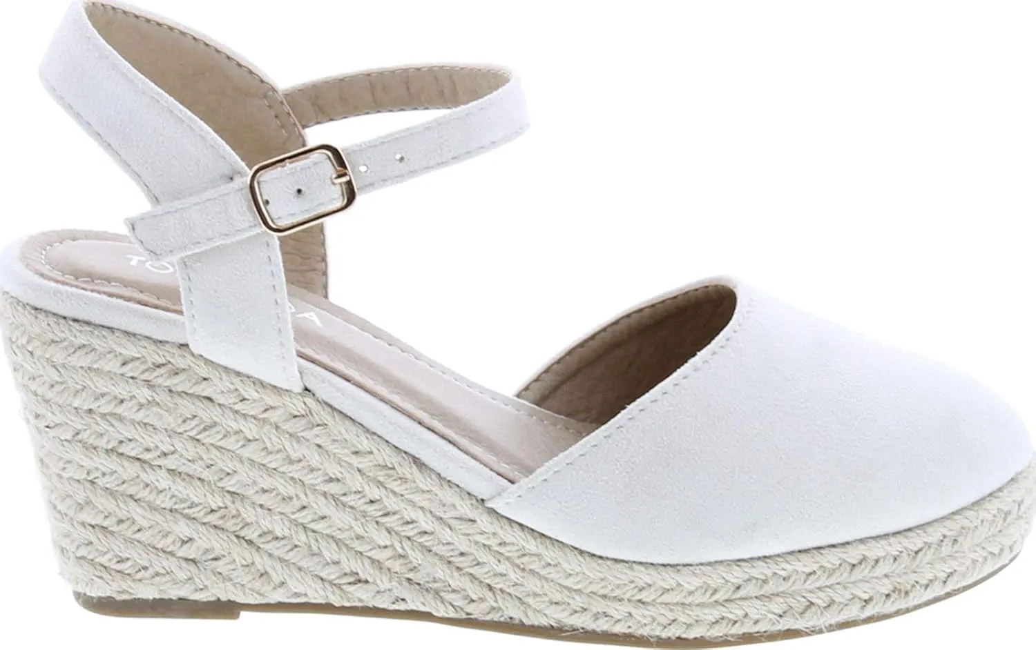 TOP Moda Wishing-5 Women's Closed Toe Buckle Strap Espedrilles Sandals