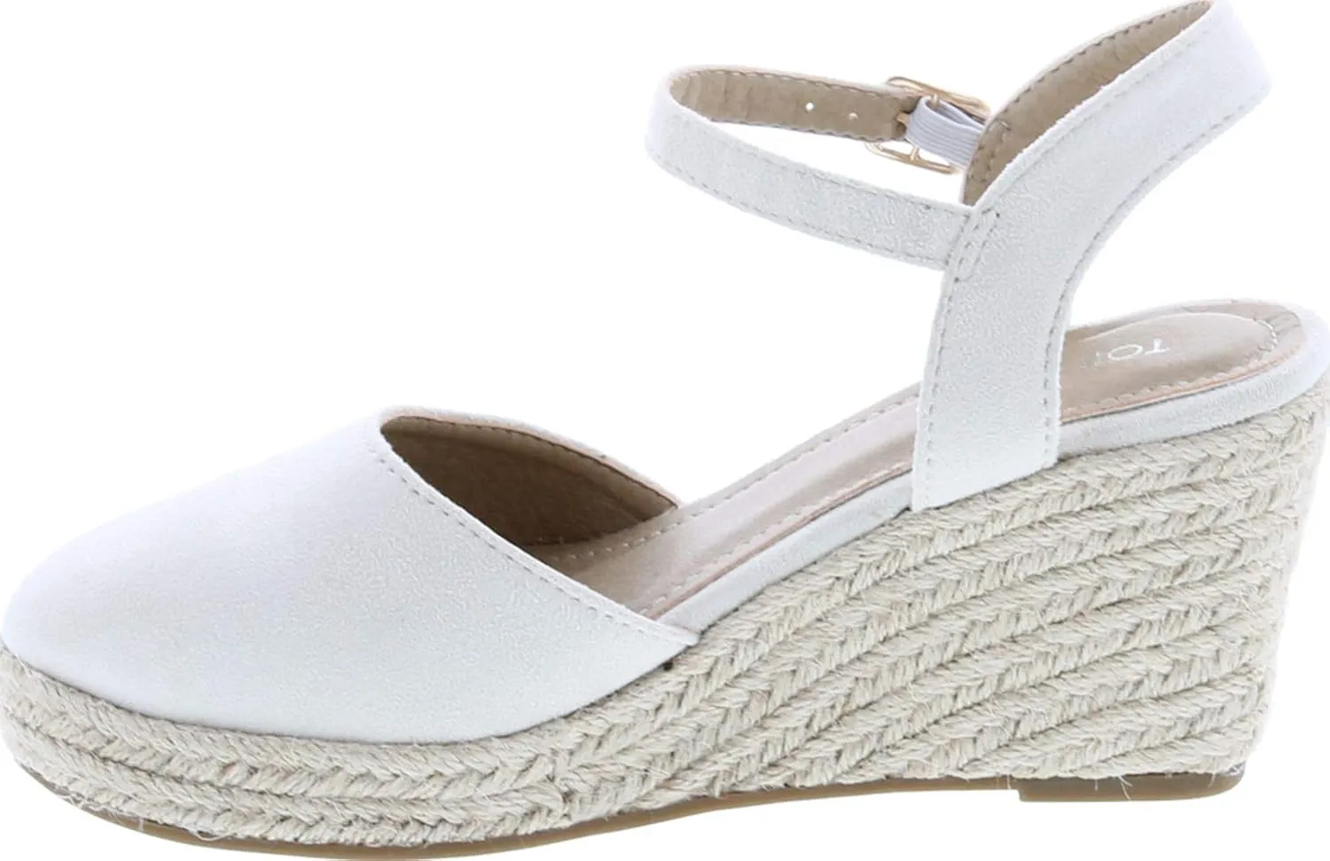 TOP Moda Wishing-5 Women's Closed Toe Buckle Strap Espedrilles Sandals