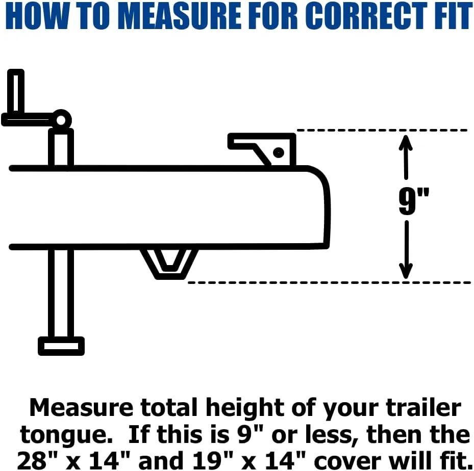 Trailer Tongue Cover - 19" x 14" - Protection from Ice, Snow, Rain - Trailer Lock Cover